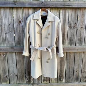Vintage J.G. Hook Wool Duffle Coat Cream – Toggle Coat, Plaid Lined,